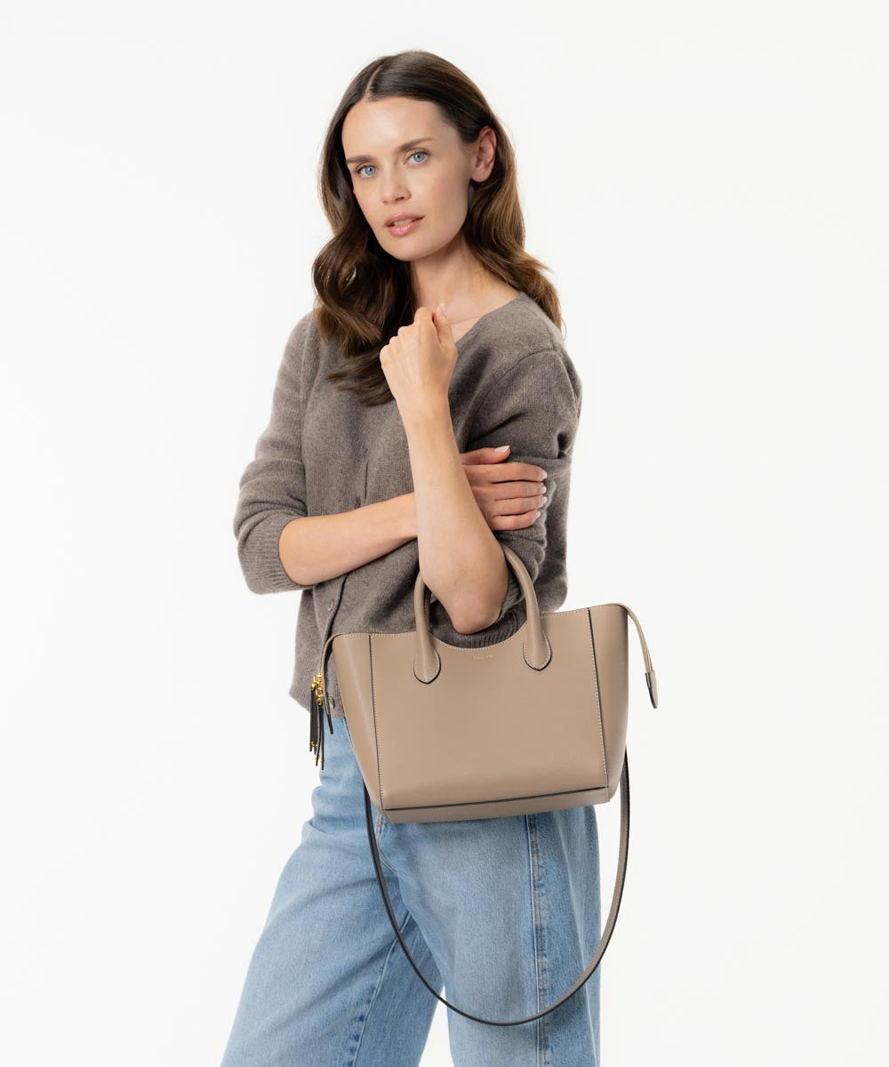 Lilly Pebbled Leather Satchel | Top-Handle Bag – AALLYN