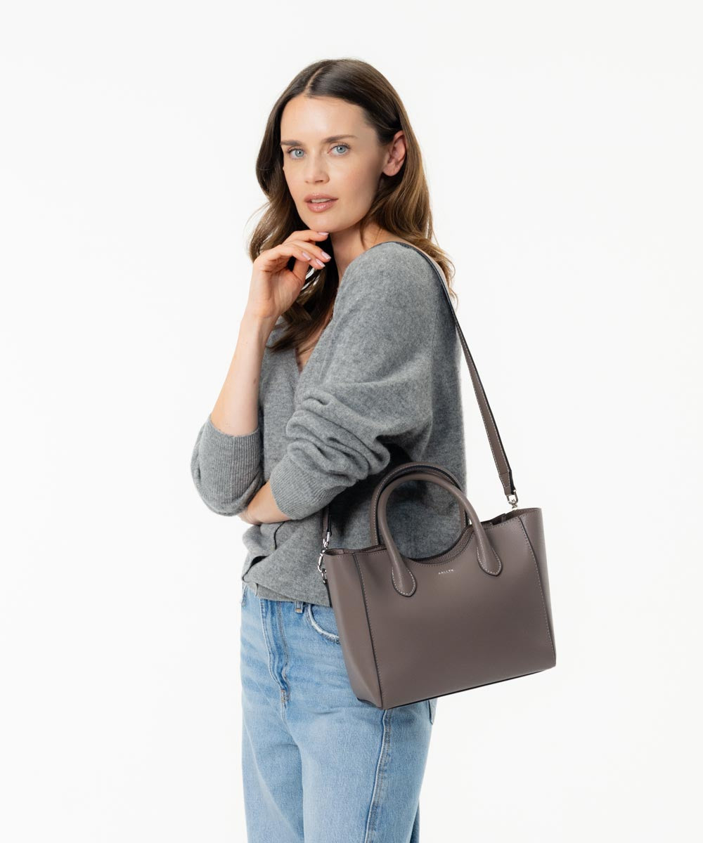 Lilly Pebbled Leather Satchel | Top-Handle Bag – AALLYN