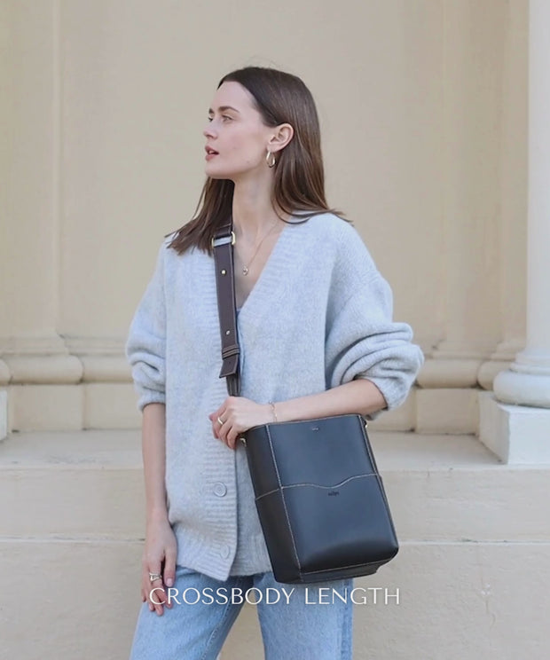Jordan Leather Bucket Bag | Shoulder & Crossbody – AALLYN