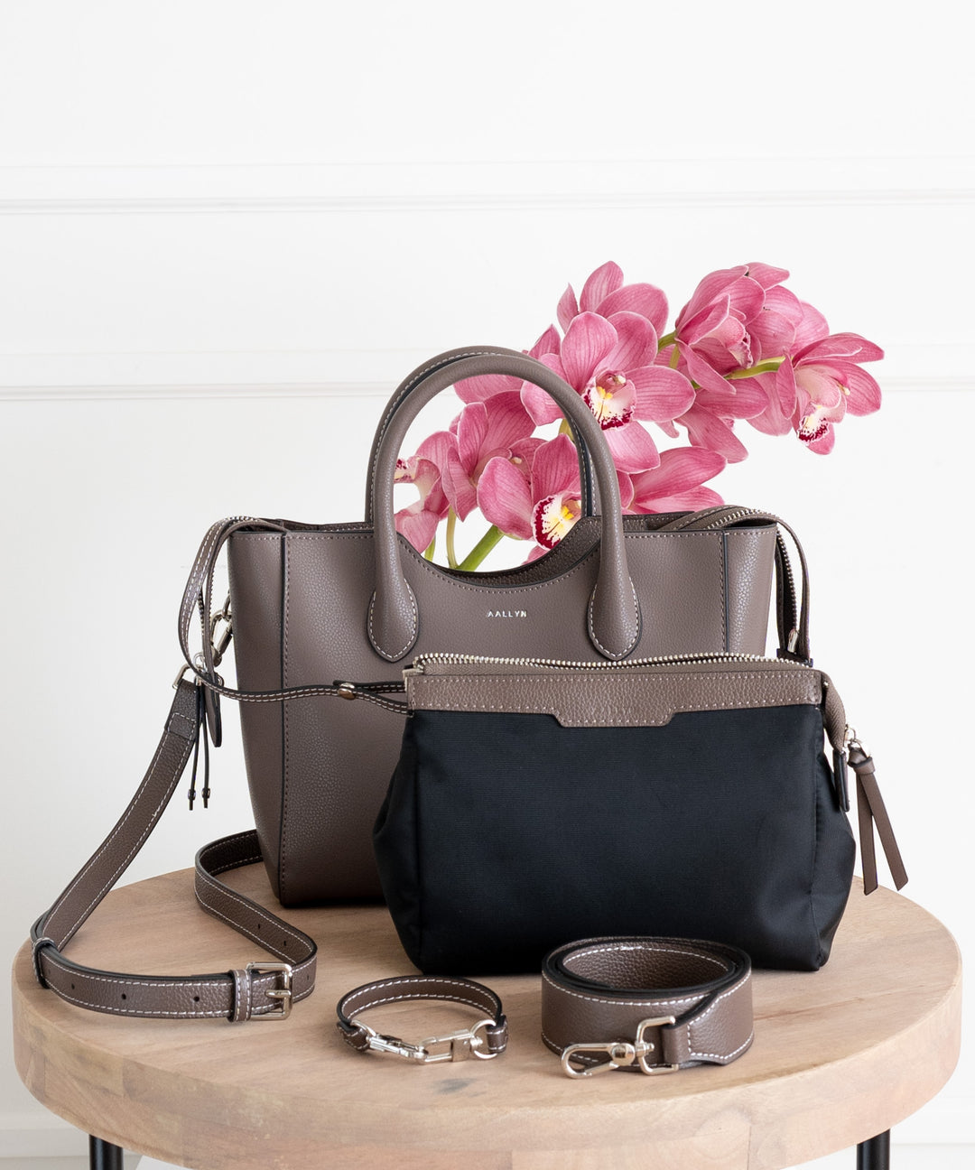 Lilly Satchel | Dual-Zip Pebbled Leather Satchel with Crossbody